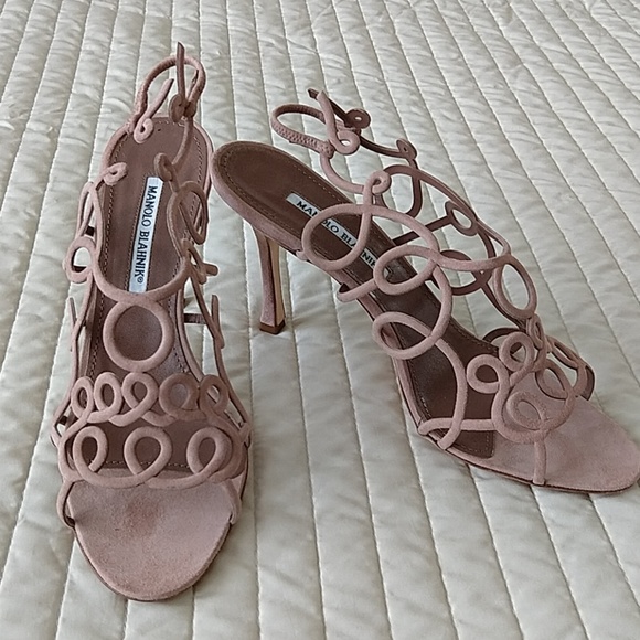 Manolo Blahnik Shoes - Manolo Blahnik "Gori" Suede Sandals